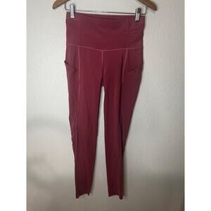 Lululemon Maroon Swift Speed High Rise Tight 25" Athletic Leggings Side Pocket 6